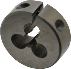 Interstate - #12-28 UNF Thread, 1" Outside Diam High Speed Steel Round Die - Right Hand Thread, Adjustable - Exact Tooling