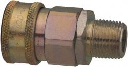 Parker - 1 Thread Stainless Steel Hydraulic Hose MPT Fitting - 2,000 psi - Exact Tooling