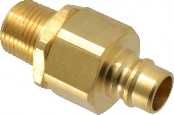 Parker - 1/2 Thread Brass Hydraulic Hose MPT Fitting - 2,000 psi - Exact Tooling