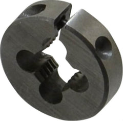 Interstate - 5/16-24 UNF Thread, 13/16" Outside Diam High Speed Steel Round Die - Right Hand Thread, Adjustable - Exact Tooling