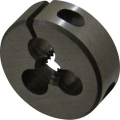 Interstate - #14-20 UNC Thread, 1" Outside Diam High Speed Steel Round Die - Right Hand Thread, Adjustable - Exact Tooling