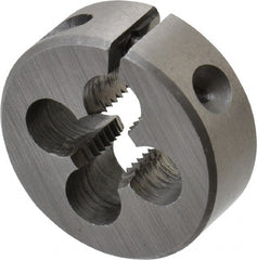 Interstate - 5/16-24 UNF Thread, 1" Outside Diam High Speed Steel Round Die - Right Hand Thread, Adjustable - Exact Tooling