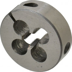 Interstate - 3/8-24 UNF Thread, 1-1/2" Outside Diam High Speed Steel Round Die - Right Hand Thread, Adjustable - Exact Tooling