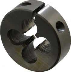 Interstate - 7/16-20 UNF Thread, 1-1/2" Outside Diam High Speed Steel Round Die - Right Hand Thread, Adjustable - Exact Tooling
