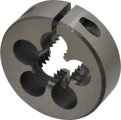 Interstate - 9/16-12 UNC Thread, 1-1/2" Outside Diam High Speed Steel Round Die - Right Hand Thread, Adjustable - Exact Tooling