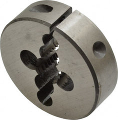 Interstate - 1/2-13 UNC Thread, 2" Outside Diam High Speed Steel Round Die - Right Hand Thread, Adjustable - Exact Tooling