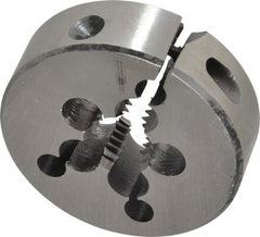 Interstate - 9/16-12 UNC Thread, 2" Outside Diam High Speed Steel Round Die - Right Hand Thread, Adjustable - Exact Tooling