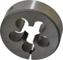 Interstate - 11/16-16 UNF Thread, 2" Outside Diam High Speed Steel Round Die - Right Hand Thread, Adjustable - Exact Tooling