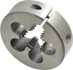 Interstate - 3/4-10 UNC Thread, 2" Outside Diam High Speed Steel Round Die - Right Hand Thread, Adjustable - Exact Tooling