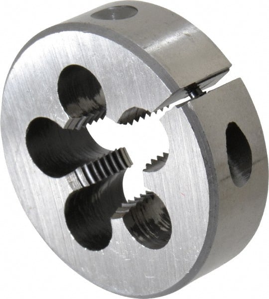 Interstate - 3/4-16 UNF Thread, 2" Outside Diam High Speed Steel Round Die - Right Hand Thread, Adjustable - Exact Tooling