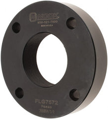Nook Industries - 4.2" Flange OD x 0.83" Thickness Precision Acme Mounting Flange - For 1-1/4 & 1-1/2" Bars, 4 Mounting Holes, Steel - Exact Tooling