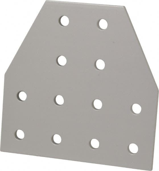 80/20 Inc. - 4" Wide, 4" High, Open Shelving 12 Hole Tee Plate - Aluminum, Use with Series 10 & Bolt Kit 3393 - Exact Tooling