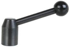 J.W. Winco - 1/4-20, 0.53" Hub Diam, Steel Tapped Insert Adjustable Clamping Handle - Exact Tooling