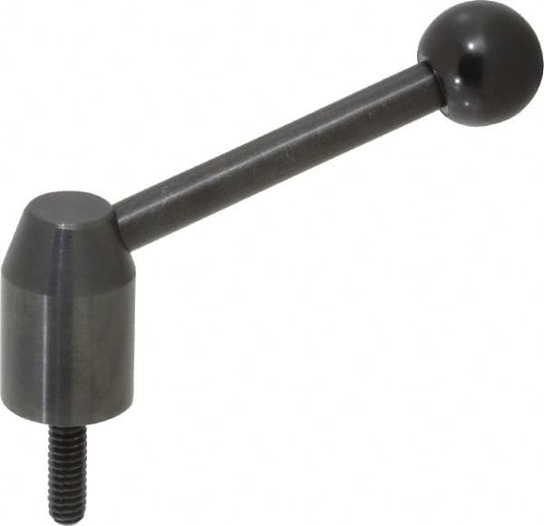 J.W. Winco - 1/4-20, 0.53" Hub Diam, Steel Threaded Stud Adjustable Clamping Handle - Exact Tooling