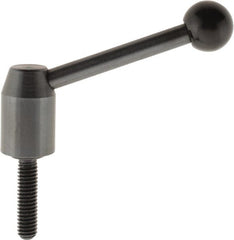 J.W. Winco - 5/16-18, 0.53" Hub Diam, Steel Threaded Stud Adjustable Clamping Handle - Exact Tooling