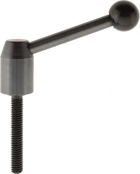 J.W. Winco - 5/16-18, 0.53" Hub Diam, Steel Threaded Stud Adjustable Clamping Handle - Exact Tooling
