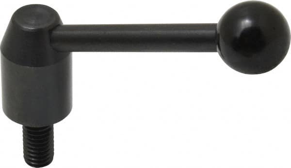 J.W. Winco - 3/8-16, 0.53" Hub Diam, Steel Threaded Stud Adjustable Clamping Handle - Exact Tooling