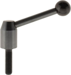 J.W. Winco - 3/8-16, 0.53" Hub Diam, Steel Threaded Stud Adjustable Clamping Handle - Exact Tooling