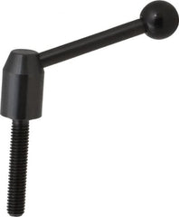 J.W. Winco - 3/8-16, 0.53" Hub Diam, Steel Threaded Stud Adjustable Clamping Handle - Exact Tooling