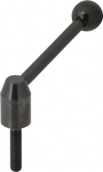 J.W. Winco - 3/8-16, 0.63" Hub Diam, Steel Threaded Stud Adjustable Clamping Handle - Exact Tooling