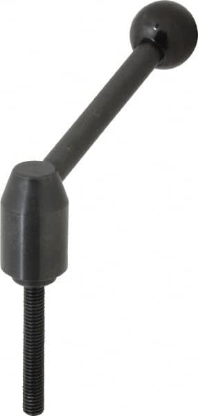 J.W. Winco - 3/8-16, Steel Threaded Stud Adjustable Clamping Handle - 4.33" OAL, 1.91" High - Exact Tooling