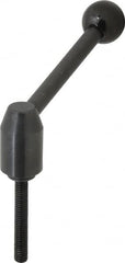 J.W. Winco - 3/8-16, Steel Threaded Stud Adjustable Clamping Handle - 4.33" OAL, 1.91" High - Exact Tooling