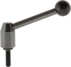 J.W. Winco - 1/2-13, Steel Threaded Stud Adjustable Clamping Handle - 4.88" OAL, 2.17" High - Exact Tooling
