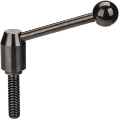 J.W. Winco - 5/8-11, Steel Threaded Stud Adjustable Clamping Handle - 4.88" OAL, 2.17" High - Exact Tooling