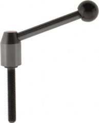 J.W. Winco - M10 x 1.5, 19mm Hub Diam, Steel Threaded Stud Adjustable Clamping Handle - Exact Tooling