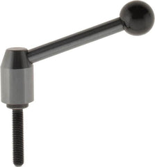 J.W. Winco - M10 x 1.5, 19mm Hub Diam, Steel Threaded Stud Adjustable Clamping Handle - Exact Tooling