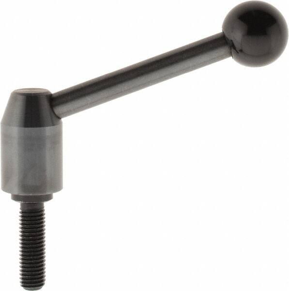 J.W. Winco - M12 x 1.75, 19mm Hub Diam, Steel Threaded Stud Adjustable Clamping Handle - Exact Tooling