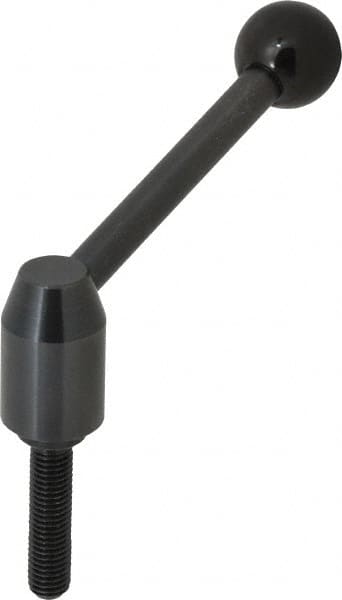 J.W. Winco - M12 x 1.75, 19mm Hub Diam, Steel Threaded Stud Adjustable Clamping Handle - Exact Tooling