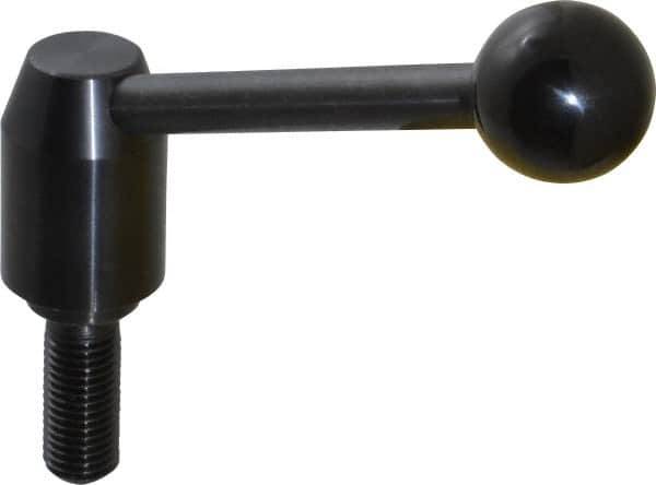 J.W. Winco - M16 x 2.0, 23mm Hub Diam, Steel Threaded Stud Adjustable Clamping Handle - Exact Tooling