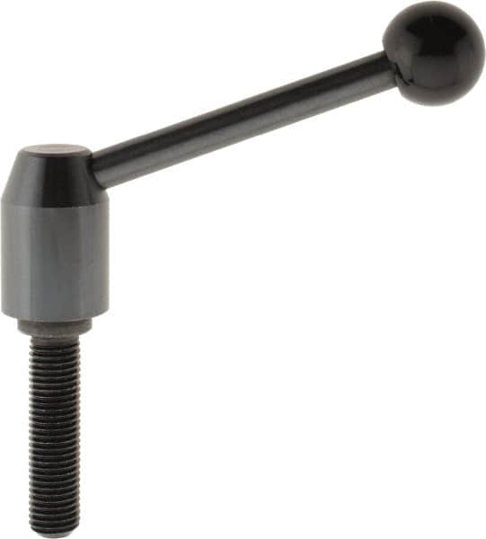 J.W. Winco - M16 x 2.0, 23mm Hub Diam, Steel Threaded Stud Adjustable Clamping Handle - Exact Tooling