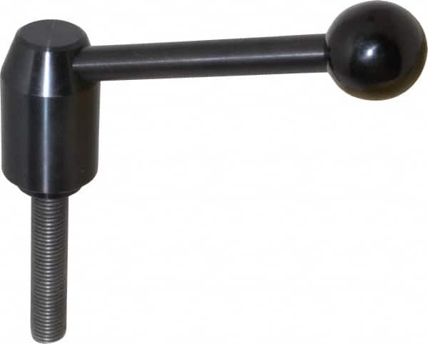 J.W. Winco - M16 x 2.0, 28mm Hub Diam, Steel Threaded Stud Adjustable Clamping Handle - Exact Tooling