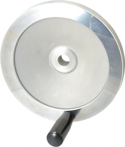 Value Collection - 7.87" Diam, Aluminum Handwheel with Handle - 1.65" Hub Diam - Exact Tooling