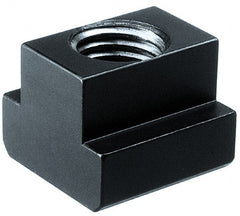 HALDER - M8 Tapped Through T Slot Nut - 13.6mm Slot Width, 22 x 8mm Base Width x Height, 22 x 16mm OAL x Height - Exact Tooling