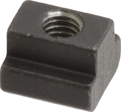 HALDER - M6 Tapped Through T Slot Nut - 7.6mm Slot Width, 13 x 6mm Base Width x Height, 13 x 10mm OAL x Height - Exact Tooling