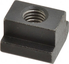 HALDER - M10 Tapped Through T Slot Nut - 13.6mm Slot Width, 22 x 8mm Base Width x Height, 22 x 16mm OAL x Height - Exact Tooling