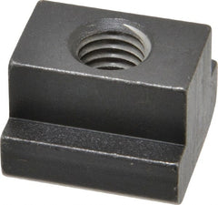 HALDER - M12 Tapped Through T Slot Nut - 17.6mm Slot Width, 28 x 10mm Base Width x Height, 28 x 20mm OAL x Height - Exact Tooling