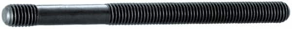 Gibraltar - M16x2.0 125mm OAL Unequal Double Threaded Stud - Alloy Steel, Heat Treated Steel Finish, 75mm Long Thread Length, 19mm Short Thread Length, Metric - Exact Tooling