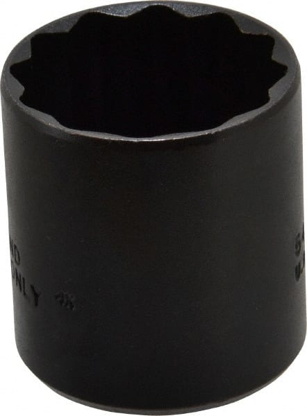 Proto - 1-5/16", 1/2" Drive, Standard Hand Socket - 12 Points, 1-3/4" OAL, Alloy Steel, Black Finish - Exact Tooling