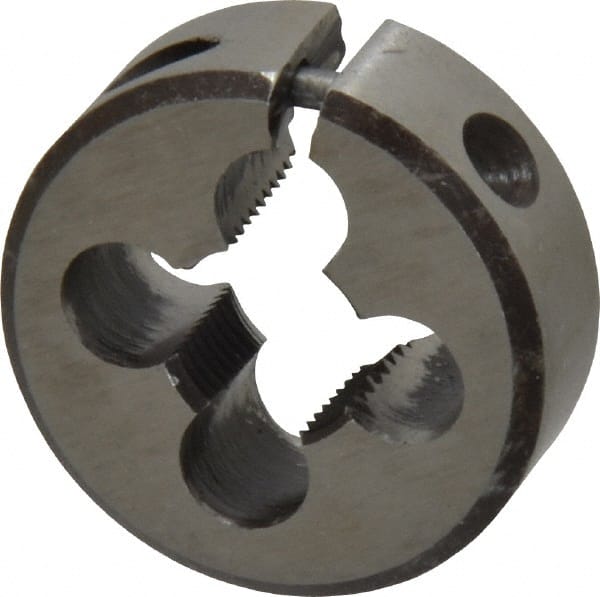 Interstate - 1/8-27 NPT Thread, Round Pipe Die - 1" Outside Diam, High Speed Steel - Exact Tooling