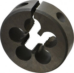 Interstate - 1/4-18 NPT Thread, Round Pipe Die - 1-1/2" Outside Diam, High Speed Steel - Exact Tooling
