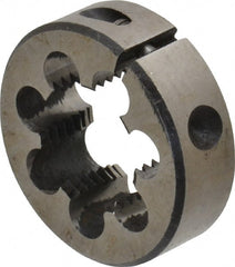 Interstate - 1/2-14 NPT Thread, Round Pipe Die - 1-1/2" Outside Diam, High Speed Steel - Exact Tooling