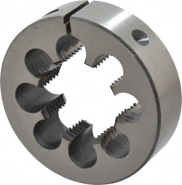 Interstate - 1 - 11-1/2 NPT Thread, Round Pipe Die - 2-1/2" Outside Diam, High Speed Steel - Exact Tooling