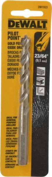 DeWALT - 23/64" Cobalt, 135° Point, Straight Shank Maintenance Drill Bit - Exact Tooling