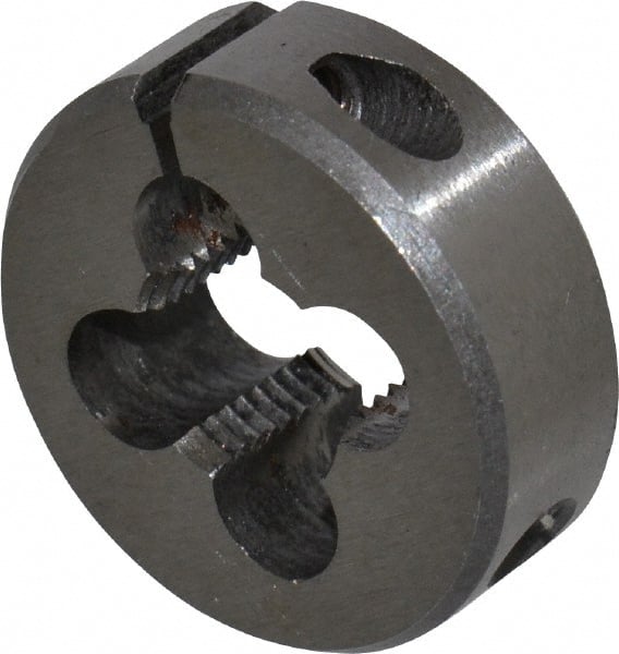 Interstate - 1/8-27 NPS Thread, Round Pipe Die - 1" Outside Diam, High Speed Steel - Exact Tooling