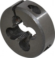 Interstate - 1/8-27 NPS Thread, Round Pipe Die - 1" Outside Diam, High Speed Steel - Exact Tooling