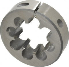 Interstate - 1 - 11-1/2 NPS Thread, Round Pipe Die - 2-1/2" Outside Diam, High Speed Steel - Exact Tooling